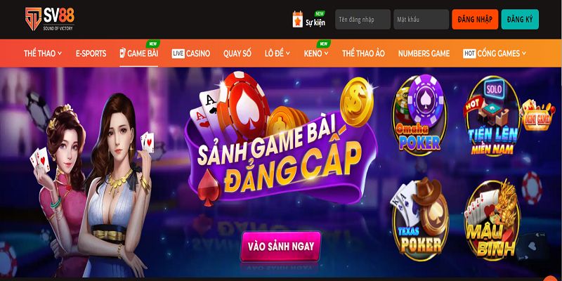 Game bài đổi thưởng SV88 mang đến trải nghiệm thú vị