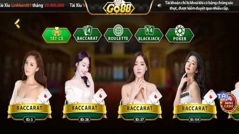 Casino Go88 trực tuyến thu hút khách hàng