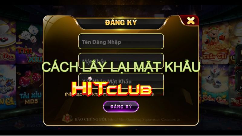 Ấn vào mục quên mật khẩu hitclub